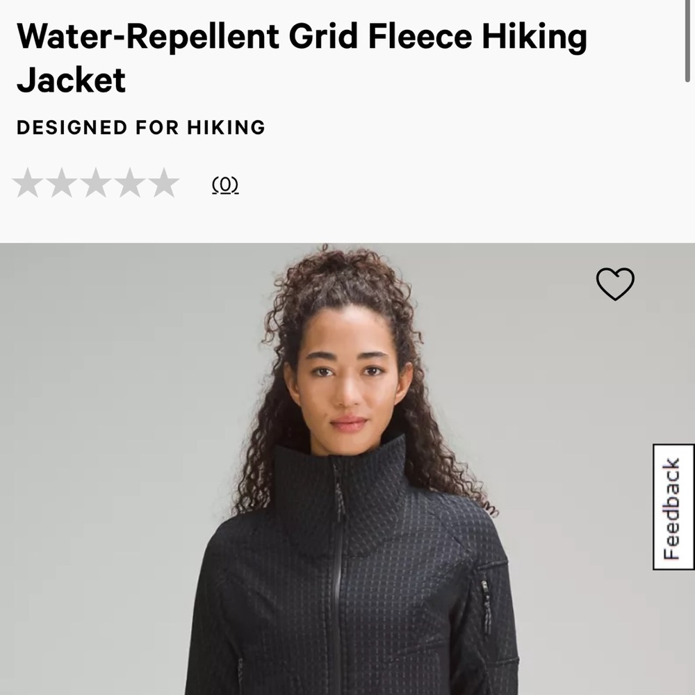 Lululemon water repellent grid hiking jacket Size 2